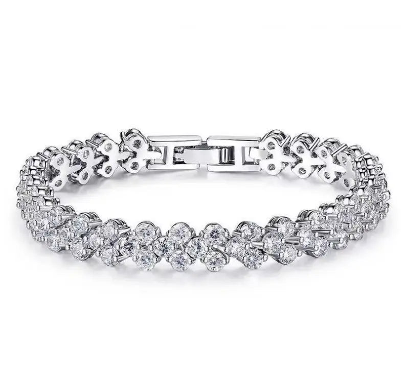 1 Pc Indian Design Silver Plated Artificial Stones Kara Bracelet